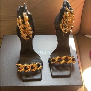 Versace Nappa Chain heels